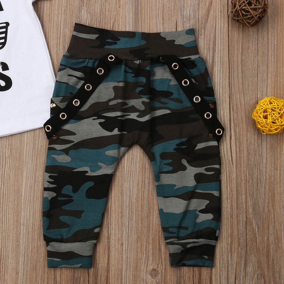 0-3Y Newborn Infant Toddler Baby Boy Clothes Set Kids Boys Cute Short Sleeve T-Shirt Top+Pants Outfits Clothing Set