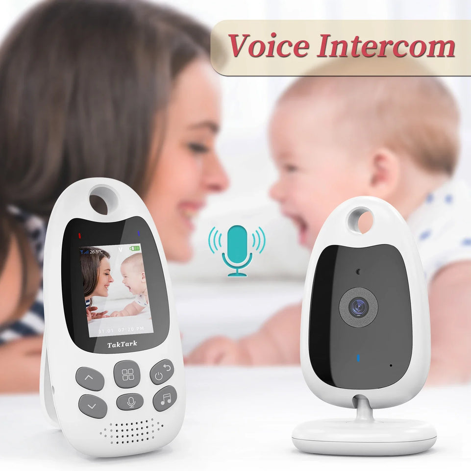 Wireless Video Baby Monitor 2.0 inch Color  Security Camera 2 Way Talk NightVision IR LED Temperature Monitoring with 8 Lullaby