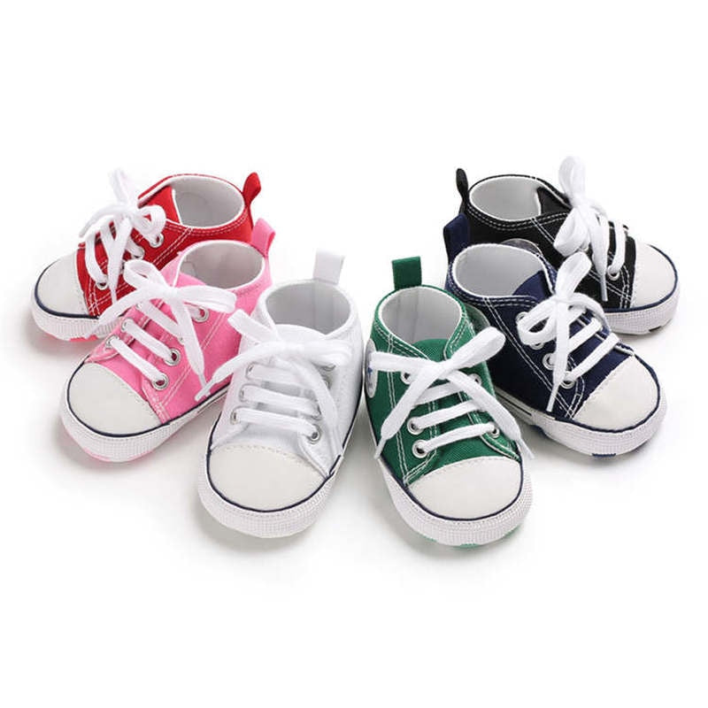 Classic Flash Baby Shoes Infant Boys Girls Sports Shoes Crib Shoes Toddlers Soft Sole Anti-slip First Walkers Baby Sneakers